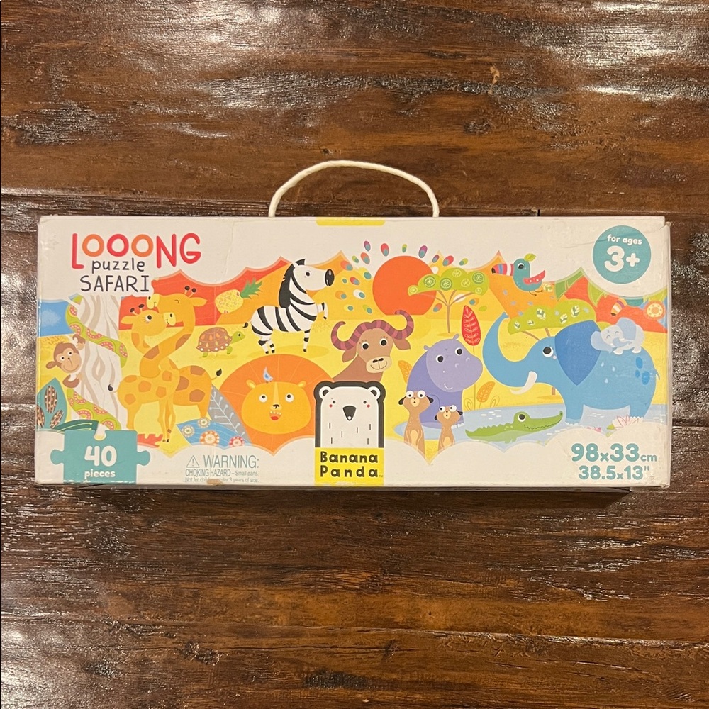 Banana Panda Large Long Safari Themed 40 Piece Floor Puzzle